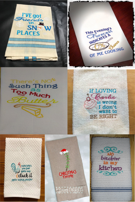 Kitchen Definition - Embroidered Towel - Kitchen Towel - Eat What is Cooked  or go Hungry - Funny Towel - Kitchen Towel - Hostess - Tea Towel