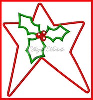 AM Holly Star Applique - 3 sizes