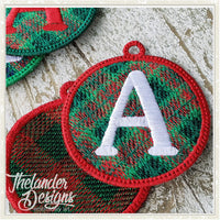 TD - IN THE HOOP Plaid Letters/ORNAMENTS/GIFT TAGS