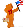 BBE  Bubbin Bear with American Flag - 4x4