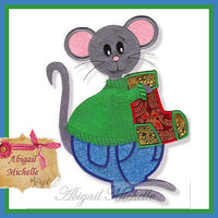 BBE  Christmas Mouse with Stocking Applique