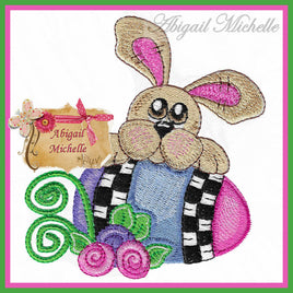 AM Country Easter Bunny with Egg - 2 Sizes