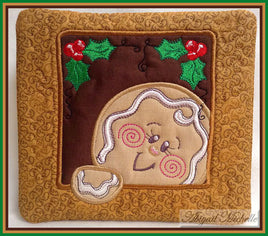 AM Gingerbread Square Applique 4 sizes