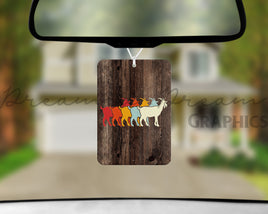 DADG Air Freshener Colorful Goats design - Sublimation PNG
