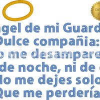 HL Angel de mi gaurda (Spanish) HL2402 embroidery file