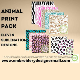 EDM Animal Prints PACK - Sublimation Design Files