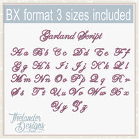 Garland Script A-Z BX format