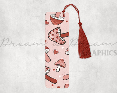 DADG Bookmarks with Valentine Mushrooms - Sublimation PNG