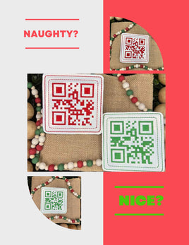 HL ITH Naughty and Nice QR Coasters HL6356