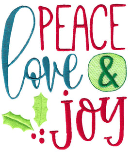 BCD Peace Love And Joy Saying