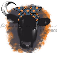 DADG Halloween Spooky Clara the Cow design - Sublimation PNG