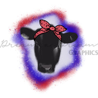 DADG Patriotic Clara the Cow design - Sublimation PNG