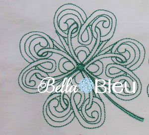 BBE -  Bean stitch redwork Irish Celtic Shamrock