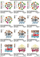 BCD Coffee Sayings Bundle Set