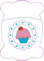 DBB Cupcake Pen Pocket In The Hoop (ITH) Embroidery Design