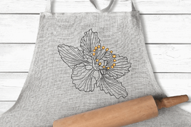 OE Daffodil Redwork Embroidery Design