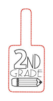 DBB Grade School Tags and Eyelets - 2nd Grade- 4x4 and 5x7 Hoops - 4 Designs Included