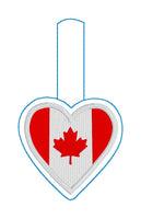 DBB Canada LOVE snap tab In The Hoop embroidery design