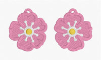 DBB Cherry Blossom FSL Earrings - In the Hoop Freestanding Lace Earrings