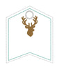DBB Deer Head Hunting Flag Tag - Personalizable Tag