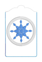 DBB Diamond Snowflake Gift Card Holder In The Hoop (ITH) Embroidery Design