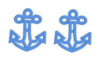 DBB Anchor FSL Earrings - Freestanding Lace Earring Design - In the Hoop Embroidery Project