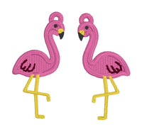 DBB Flamingo FSL Earrings - In the Hoop Freestanding Lace Earrings