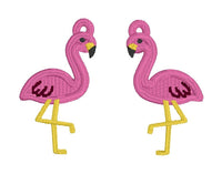 DBB Flamingo FSL Earrings - In the Hoop Freestanding Lace Earrings