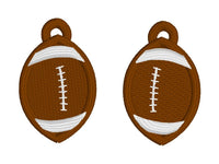 DBB Football FSL Earrings - Freestanding Lace Earring Design - In the Hoop Embroidery Project American Football