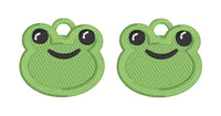 DBB Froggy Face FSL Earrings - In the Hoop Freestanding Lace Earrings