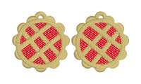 DBB Pie Shaped FSL Earrings - In the Hoop Freestanding Lace Earrings for Machine Embroidery