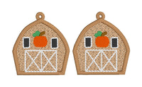 DBB Old Pumpkin Barn FSL Earrings - In the Hoop Freestanding Lace Earrings
