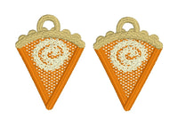DBB Pie Slice Shaped FSL Earrings - In the Hoop Freestanding Lace Earrings for Machine Embroidery