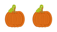 DBB Pumpkin FSL Earrings - Freestanding Lace Earring Design - In the Hoop Embroidery Project