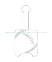 DBB Football Sanitizer Holder Snap Tab Version In the Hoop Embroidery Project 1 oz BBW for 5x7 hoops
