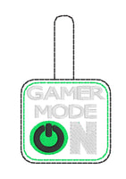 DBB Gamer Mode ON Snap Tab In the Hoop Embroidery Project 4x4 and 5x7 files