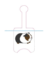 DBB Guinea Pig Hand Sanitizer Holder Snap Tab Version In the Hoop Embroidery Project 1 oz BBW for 5x7 hoops