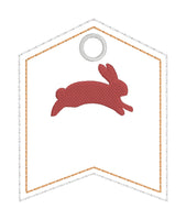 DBB Leaping Bunny Flag Tags - Personalizable Tags Set of TWO Designs