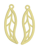 DBB Long Leaves FSL Earrings - In the Hoop Freestanding Lace Earrings