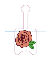 DBB Rose Sanitizer Holder Snap Tab Version In the Hoop Embroidery Project 1 oz BBW for 5x7 hoops