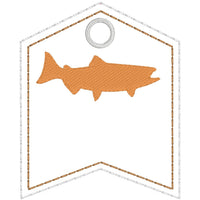 DBB Salmon Fishing Flag Tag - Personalizable Tag