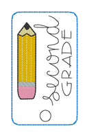 DBB Second Grade Eyelet Tags - 2nd Grade- 4x4 Hoops - Solid and Fill
