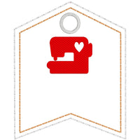 DBB Sewing Machine Flag Tags - Personalizable Tags Set of TWO Designs