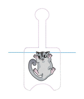 DBB Sugar Glider Hand Sanitizer Holder Snap Tab Version In the Hoop Embroidery Project 1 oz for 5x7 hoops