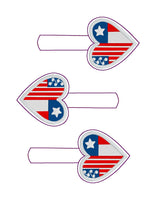 DBB Texas America LOVE snap tab In The Hoop embroidery design