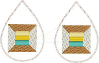 DBB Thread Spool Patchwork Earrings embroidery design