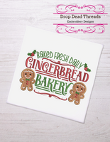 DDT Gingerbread bakery with gingerbread man applique