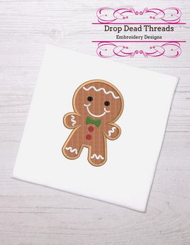 DDT Christmas Cute Gingerbread Applique