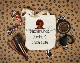 DADG Daschund Dog and Books Design - Sublimation PNG