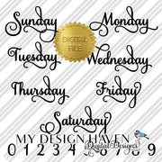 MDH Days of the Week SVG and sublimation files